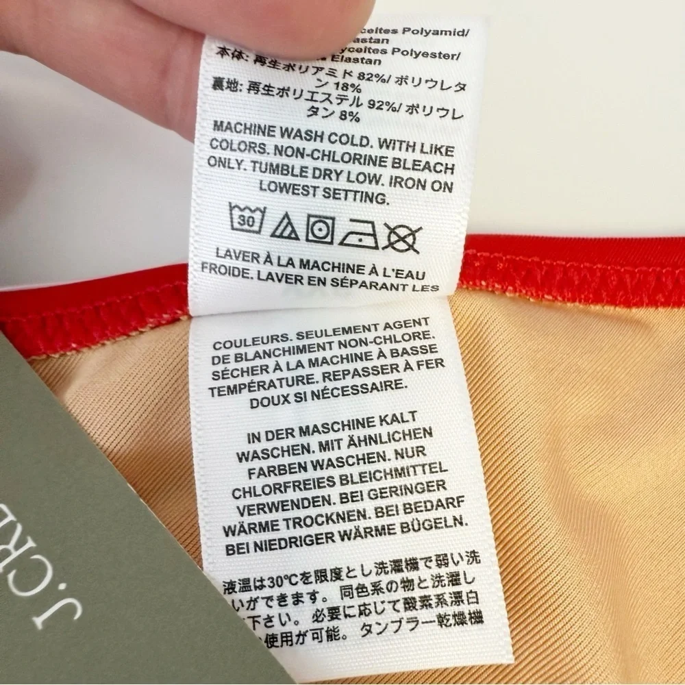 J. Crew Vibrant Red DD Halter Tie-Back Bikini Top Women’s 2X
